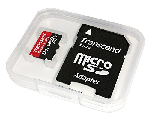 Transcend 16GB MicroSDHC Class10 UHS-1 Memory Card with Adapter 45 MB/s (TS16GUSDU1E)