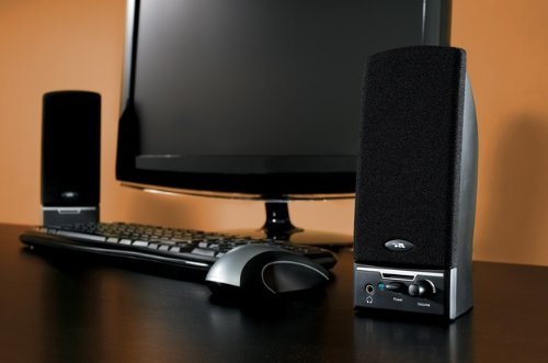 Cyber Acoustics 4 Watt 2.0 Computer Speaker System - Black (CA-2014)