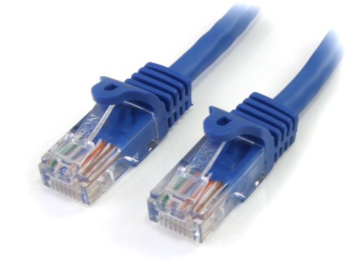 StarTech 25-Feet Snagless RJ45 UTP Cat 5e Patch Cable, Blue (RJ45PATCH25)