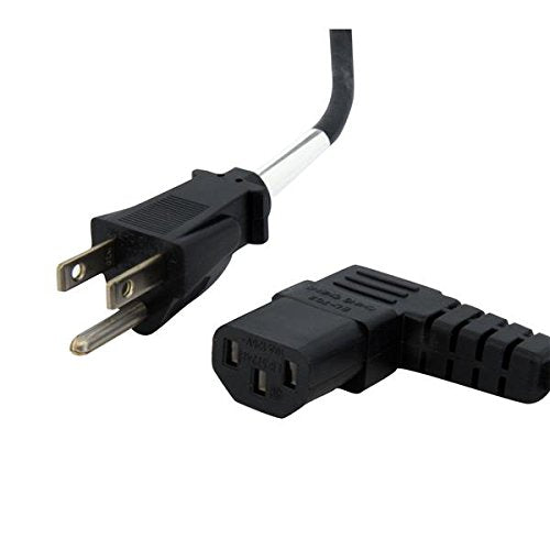 StarTech.com 6 ft Standard Computer Power Cord -5-15P to Right Angle C13 - Power cable - IEC 60320 C13 to NEMA 5-15 (M) - AC 125 V - 10 A - 6 ft - right-angled connector - black - PXT101L