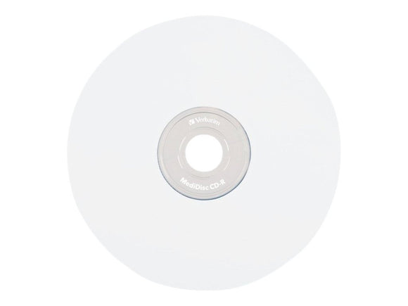 Verbatim 700MB 52x White Thermal Printable Recordable MediDisc CD-R, 50-Disc Spindle 94738