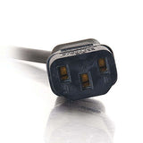 C2G 27900 18 AWG Universal Flat Panel TV Power Cord - NEMA 5-15P to IEC320C13, TAA Compliant, Black (1.5 Feet, 0.45 Meters)