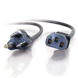 C2G 09482 18 AWG Universal Power Cord - NEMA 5-15P to IEC320C13, TAA Compliant, Black (15 Feet, 4.57 Meters)