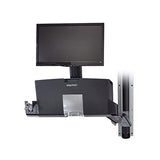 Styleview Sit-Stand Combo Arm with Worksurface, Small CPU Holder
