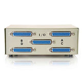 C2G 03292 4-Port DB25 Manual Switch Box, Beige