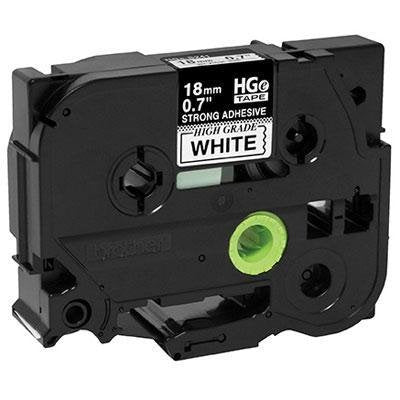 Brother Hges2415 Pack Black on White Hge 18 Mm Tape with Extra Strength Adhesive, 8 M - 5-Pack