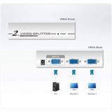 Aten Technology VS92A 2-Port Video Splitter with Support Upto 1280 X 1024