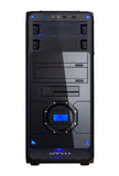 APEVIA X-DMR4-NW-BK X-Dreamer 4 ATX Mid Tower Case Solid Side Panel(no Window), LCD Temperature Display, USB2.0/USB3.0/HD Audio Ports, Hard Disk Hot Swap Bay for 3.5"/2.5" Drive, 1 x 120mm Rear Fan Included, up to 6 x Cooling Fan Space - Black