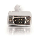 C2G 52014 VGA Cable - Premium Shielded HD15 SXGA M/M Monitor Cable with 90° Downward-Angled Male Connector, Gray (1 Foot, 0.30 Meters)