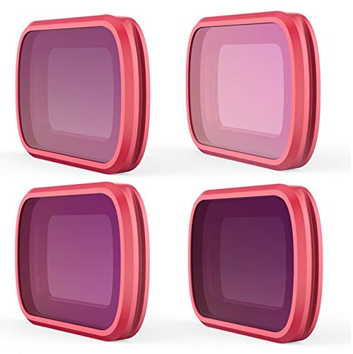 PGYTECH ND Filter for Osmo Pocket, ND Lens Filter Compatible with DJI OSMO Pocket ND8- ND16- ND32- ND64-4-Pack Filters Set (Professional)