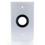 C2G 40488 1 Inch Grommet Cable Pass Through Single Gang Wall Plate, Aluminum
