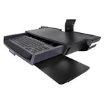 Styleview Sit-Stand Combo Arm with Worksurface, Small CPU Holder