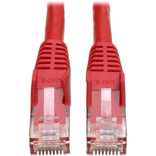 Tripp Lite 25ft Cat6 Gigabit Snagless Molded Patch Cable RJ45 M/M Red 25' - 25ft - 1 x RJ-45 Male - 1 x RJ-45 Male - Red