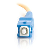 C2G 37129 OS2 Fiber Optic Cable - SC-SC 9/125 Simplex Single-Mode PVC Fiber Cable, Yellow (6.6 Feet, 2 Meters)