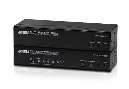 USB Dual View Kvm Extender with Deskew