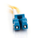 C2G 28758 LC-LC 9/125 OS2 Duplex Single-Mode PVC Fiber Optic Cable, Yellow (9.8 Feet, 3 Meters)