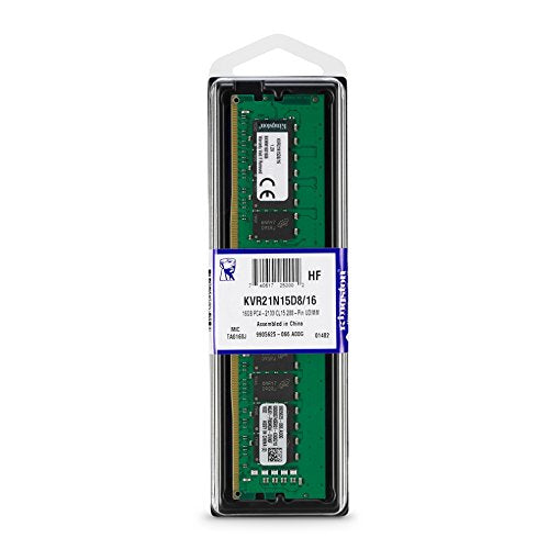 Kingston Technology ValueRAM 16GB 2133MHz DDR4 Non-ECC CL15 DIMM 2Rx8 Memory (KVR21N15D8/16)
