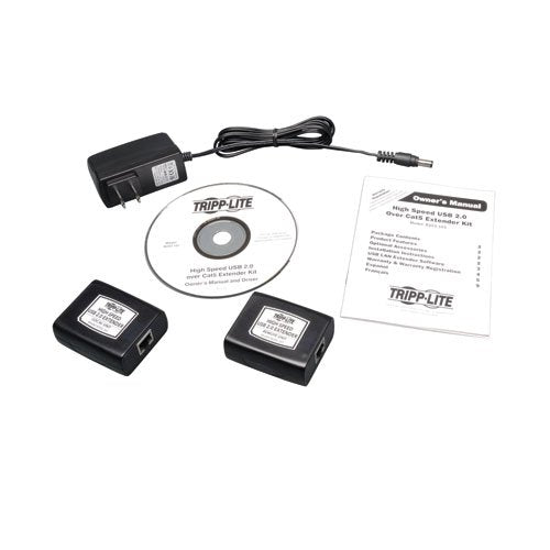 1-Port Usb 2.0 Over Cat5 / Cat6 Extender, Transmitter and Receiver, Hi-Speed Usb