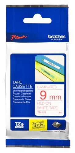 Brother Labelling Tape - Red on White