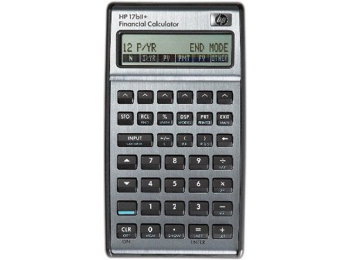 HP 17BII+ Financial Calculator, Silver