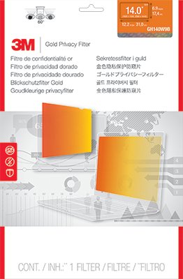 3M Gold Privacy Filter for 14" Widescreen Laptop with High Resolution Display (1920x1080) (GH140W9B)