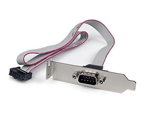 StarTech.com PLATE9M16LP 2-Port 16-Inch DB9 Serial-Port Bracket to 10-Pin Header, Low Profile