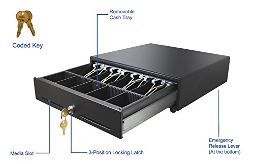 Adesso 13-Inch POS Cash Drawer with Removable Tray