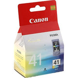 Canon CL-41 0617B002 Pixma iP1200 1300 1700 1900 6210 MP140 190 220 MX300 MX310 Pixus iP2500 MP170 460 Ink Cartridge (Tri Color) in Retail Packaging