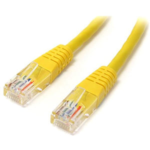 StarTech.com M45PATCH10YL Molded RJ45 UTP Cat 5e Patch Cable, 10-Feet (Yellow)