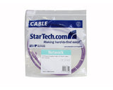 StarTech.com N6PATCH3PL Gigabit Snagless RJ45 UTP Cat6 Patch Cable, 3-Feet (Purple)