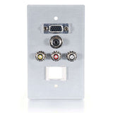 3.5MM Single HD-15 Aluminium A/v Keystone Wall Plate