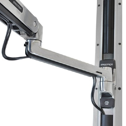 Lx Sit-Stand Wall Mount Keyboard Arm (Polished Aluminum)