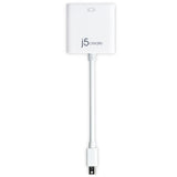 Mini Display Port to DVI Adapter by j5create | Mini DP to DVI 1080P Male to Female Adapter (White)