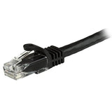 StarTech.com Cat6 Patch Cable - 1 ft - Black Ethernet Cable - Snagless RJ45 Cable - Ethernet Cord - Cat 6 Cable - 1ft (N6PATCH1BK)