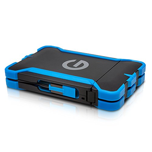 G-Technology 1TB G-DRIVE ev ATC Portable External Hard Drive with tethered USB 3.0 cable - All-Terrain Drive Solution - 0G03614