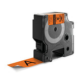 Dymo Rhino 1IN Vinyl Label Cassette 24mm, Orange (1805427)