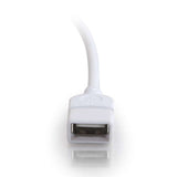 C2G 19018 USB Extension Cable - USB 2.0 A Male to A Female Extension Cable, White (6.6 Feet, 2 Meters)