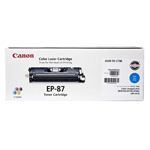 Genuine Canon Toner Cartridge EP-87, Cyan