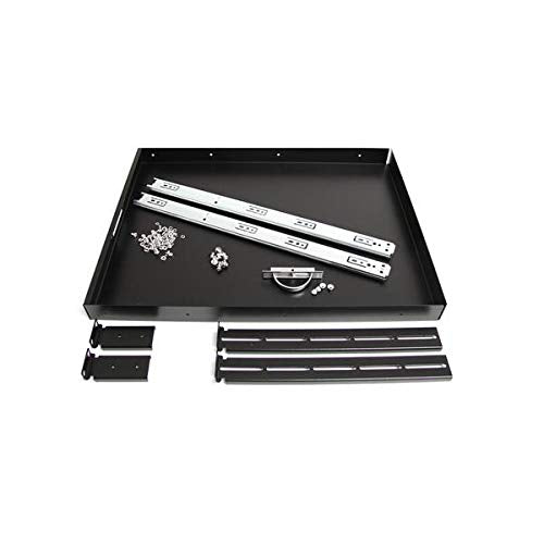 StarTech.com 1U Sliding Server Rack Mount Keyboard Shelf Tray - 55lbs - 22" Deep Steel Pull Out Drawer for 19" AV, Network Equipment Rack (SLIDESHELFD)