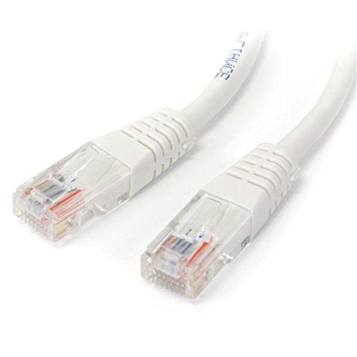 StarTech.com M45PATCH10WH White Molded RJ45 UTP Cat 5e Patch Cable, 10-Feet