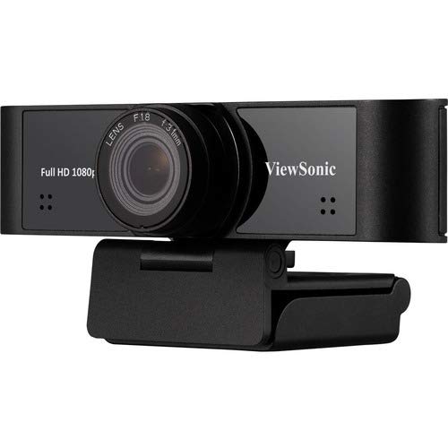 ViewSonic VB-CAM-001 1080p Ultra-Wide USB Camera with Built-in Microphones Compatible with Windows and Mac