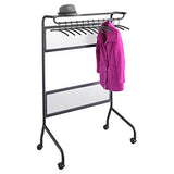 Safco Impromptu Steel Frame Garment Rack -58.8-Inch Heightx40.3-Inch Width x 29.8-Inch Depth -Steel, Polycarbonate -Black