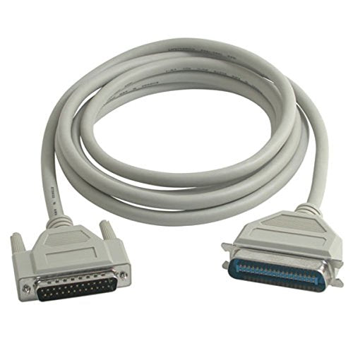 C2G 06092 IEEE-1284 DB25 Male to Centronics 36 (C36) Male Parallel Printer Cable, Beige (20 Feet, 6.09 Meters)