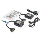Tripp Lite B130-101A-MR VGA Audio Over Cat5 Extender Transmitter Receiver EDID USB 750-Feet, Black