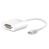 Mini Display Port to DVI Adapter by j5create | Mini DP to DVI 1080P Male to Female Adapter (White)