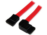 StarTech.com 18in SATA to Left Side Angle SATA Serial ATA Cable - Straight to Left Side Angled SATA Cable 18 Inch (SATA18LSA1)