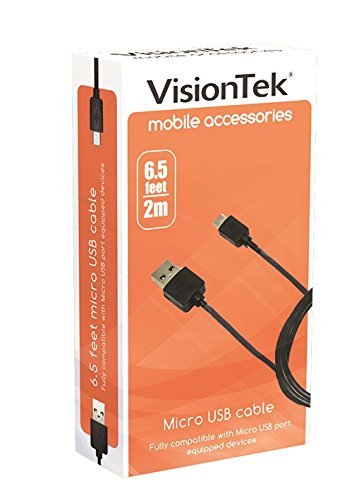 VisionTek 900935 6.5' Micro USB Lightning Cable, Black