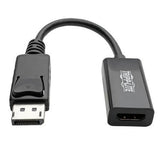 Tripp Lite DisplayPort to HDMI Adapter Converter 4K @ 60Hz, Latching Connector, DP 1.2 to HDMI 2.0 M/F, DP to HDMI (P136-06N-H2V2LB)