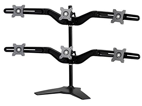 Amer Mounts AMR6S: Hex Monitor Mount - Desk Stand - Displays up to 6/Six 24 inch LCD/LED Screens
