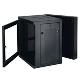 Tripp Lite SRW12USG 12U Wall Mount Rack Enclosure Cabinet with Plexiglass Front Door (Black)
